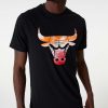 NEW ERA CHICAGO BULLS NBA SKY PRINT TEE BLACK