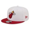 NEW ERA MIAMI HEAT  WHT CROWN TEAM 9FIFTY WHITE