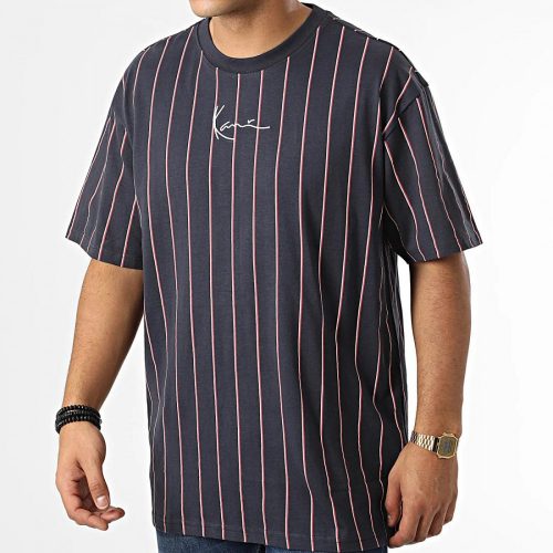 KARL KANI KK SMALL SIGNATURE PINSTRIPE TEE NAVY/RED/WHITE S