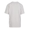 KARL KANI SMALL SIGNATURE ZICZAC PINSTRIPE TEE OFF WHITE/BLACK XL