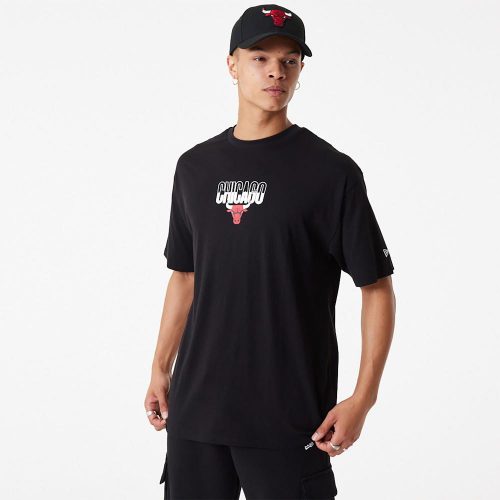 NEW ERA NBA CITY GRPHC BP OS TEE CHICAGO BULLS BLACK