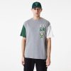 NEW ERA NBA CUT SEW OS TEE MILWAUKEE BUCKS GREY XXL