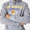 NEW ERA PULOVER TEAM SCRIPT HOODY LOS ANGELES LAKERS GREY L