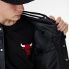 NEW ERA CHICAGO BULLS TEAM LOGO SATIN BOMBER BLACK S