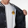 NEW ERA LOS ANGELES LAKERS TEAM LOGO SATIN BOMBER BLACK XL