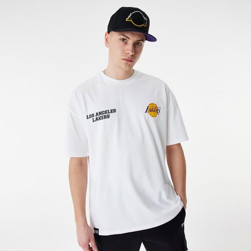 NEW ERA NBA LARGE GRPHC BP OS TEE LOS ANGELES LAKERS WHITE L