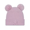 NEW ERA WMNS METALLIC LOGO BEANIE NEW YORK YANKEES PINK