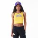 New Era NBA Team Wordmark Los Angeles Lakers Womens Crop Tank Top Yellow M