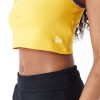 New Era NBA Team Wordmark Los Angeles Lakers Womens Crop Tank Top Yellow XS