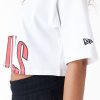 New Era NBA Team Wordmark Chicago Bulls Crop T-Shirt White XS