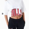 New Era NBA Team Wordmark Chicago Bulls Crop T-Shirt White XS