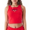 New Era NBA Team Logo Chicago Bulls Crop Tank Top Red L