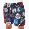 New Era NBA All Over Print Shorts Black XL