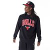 New Era NBA Arch Graphic Chicago Bulls Oversized Crew Neck Sweatshirt Black XL