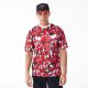 New Era NBA Team All Over Print Mesh Chicago Bulls Oversized T-Shirt Red M