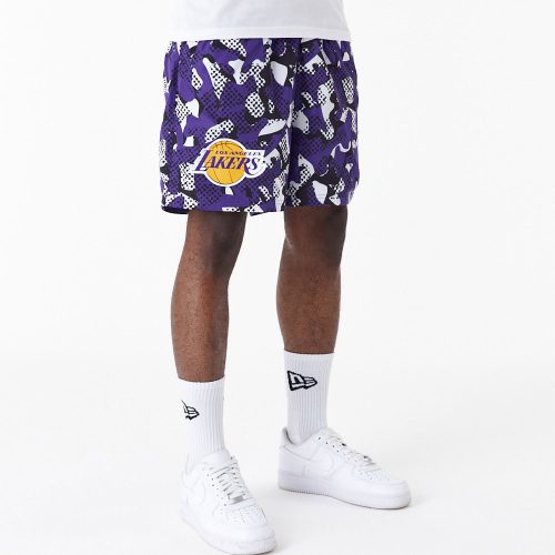 New Era NBA Team All Over Print Los Angeles Lakers Shorts Purple L