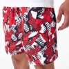 New Era NBA Team All Over Print Chicago Bulls Shorts Red M