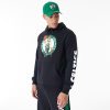 New Era NBA Mesh Panel Boston Celtics Oversized Pullover Hoodie Black