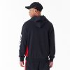 New Era NBA Mesh Panel Chicago Bulls Oversized Pullover Hoodie Black XL