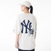 New Era MLB Food Graphic New York Yankees Oversized T-Shirt Cream XXL