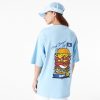 New Era MLB Burger Graphic LA Dodgers Oversized T-Shirt Blue M