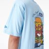 New Era MLB Burger Graphic LA Dodgers Oversized T-Shirt Blue M