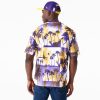 New Era NBA Palm Tree Mesh Los Angeles Lakers T-Shirt Yellow L