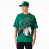 New Era NBA Large Wordmark Boston Celtics Oversized T-Shirt Green XL