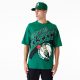 New Era NBA Large Wordmark Boston Celtics Oversized T-Shirt Green M