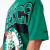 New Era NBA Large Wordmark Boston Celtics Oversized T-Shirt Green M