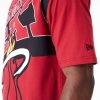 New Era NBA Large Wordmark Miami Heat Oversized T-Shirt Red