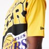 New Era T-Shirt Oversize Los Angeles Lakers NBA Large Wordmark Yellow XXL