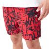 New Era NBA All Over Print Chicago Bulls Shorts Red