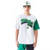 New Era NBA Half Pinstripe Boston Celtics Oversized T-Shirt White M