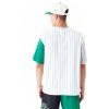 New Era NBA Half Pinstripe Boston Celtics Oversized T-Shirt White