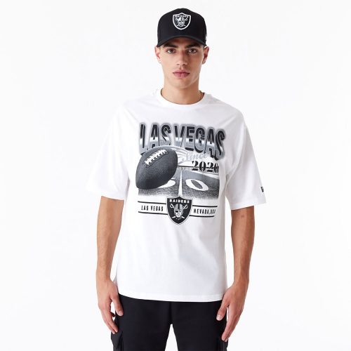 New Era NFL Team Graphic Las Vegas Raiders Oversized T-Shirt White L