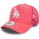 New Era League Essential LA Dodger A-Frame Trucker Cap Pink