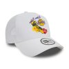 New Era NBA Team Logo Los Angeles Lakers A-Frame Trucker Cap White ONE