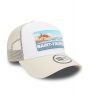 New Era Summer Saint Tropez Stone Trucker Cap Cream ONE