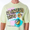 New Era Los Angeles Lakers Retro Graphic OS Tee Green