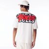 New Era NBA Chicago Bulls Wordmark Stone Oversized T-Shirt White S