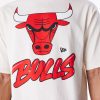 New Era NBA Chicago Bulls Wordmark Stone Oversized T-Shirt White L