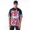 New Era NBA Flame Chicago Bulls Oversized T-Shirt Black XL