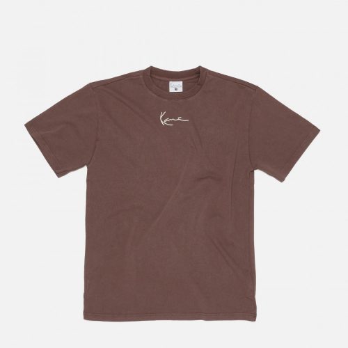 KARL KANI T-SHIRT SMALL SIGNATURE WASHED HEAVY JERSEY LANDSCAPE TEE BROWN S