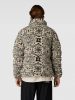 KARL KANI OG PAISLEY TEDDY PUFFER JACKET OFF WHITE/BLACK XXL