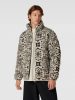 KARL KANI OG PAISLEY TEDDY PUFFER JACKET OFF WHITE/BLACK XXL