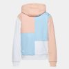 KARL KANI SIGNATURE BLOCK HOODIE DUSTY ROSE/LIGHT BLUE/WHITE M