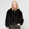 Karl Kani Metal Signature Vegan Fur Zip Hoodie Jacket Black XS