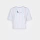 Karl Kani Small Signature Pintripe Crop Tee WHITE