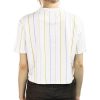 Karl Kani Small Signature Pintripe Crop Tee WHITE